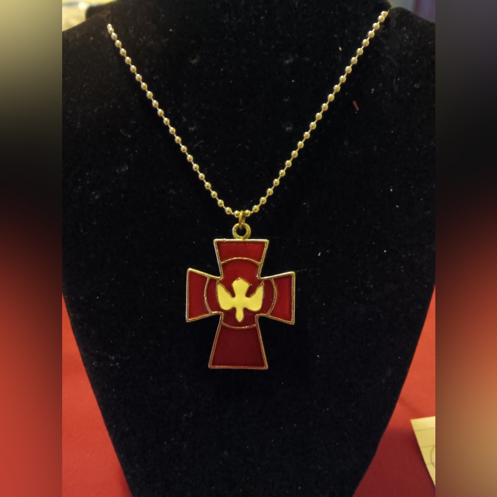 Holy Spirit confirmation crucifix necklace